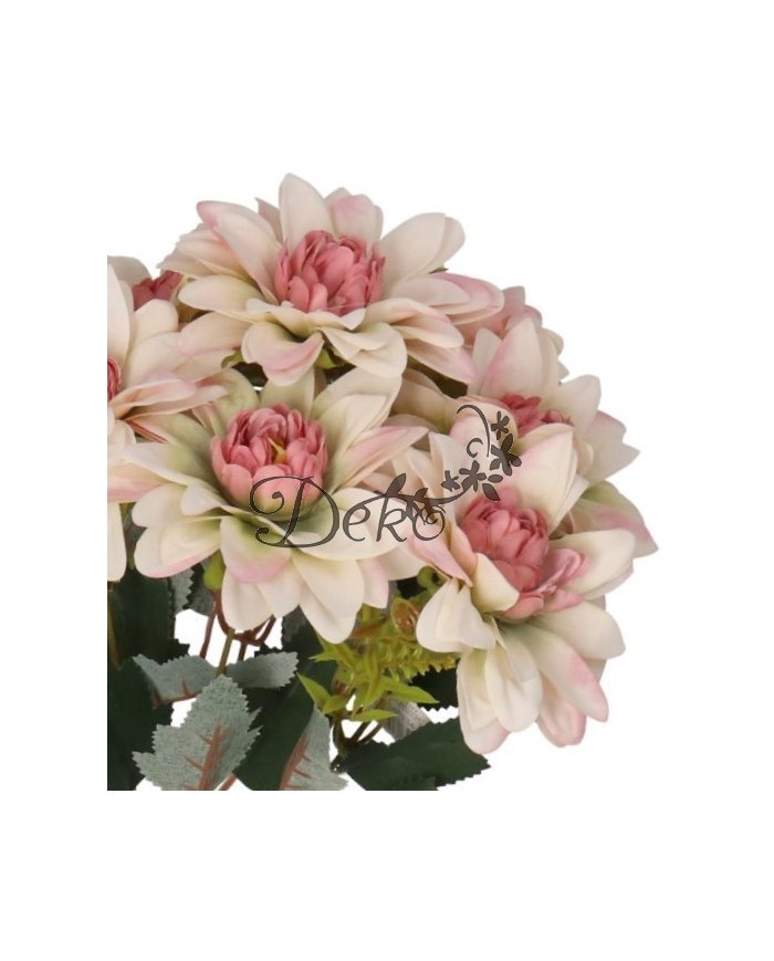 DALIA W BUKIECIE SZTUCZNE KWIATY JAK ŻYWE 42 CM DUŻY BUKIET GĘSTY