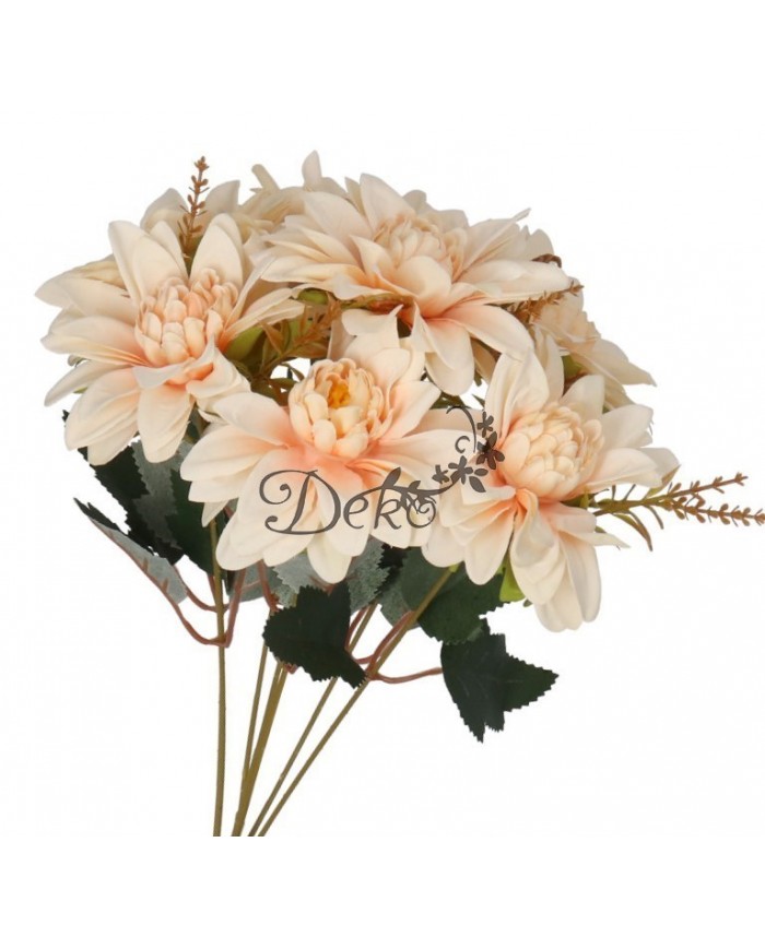 DALIA W BUKIECIE SZTUCZNE KWIATY JAK ŻYWE 42 CM DUŻY BUKIET GĘSTY