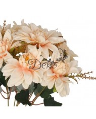 DALIA W BUKIECIE SZTUCZNE KWIATY JAK ŻYWE 42 CM DUŻY BUKIET GĘSTY
