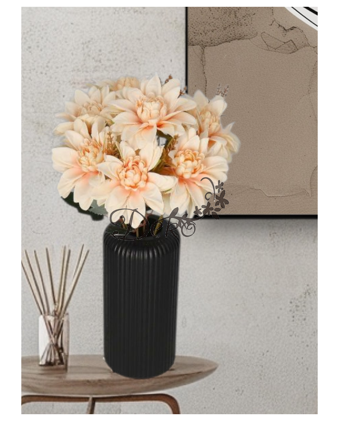 DALIA W BUKIECIE SZTUCZNE KWIATY JAK ŻYWE 42 CM DUŻY BUKIET GĘSTY
