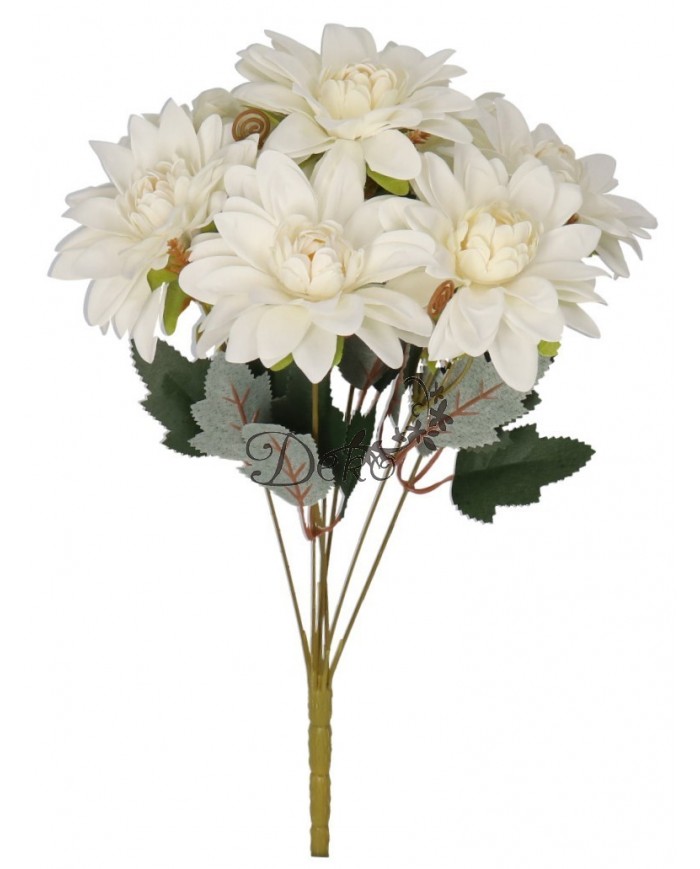 DALIA W BUKIECIE SZTUCZNE KWIATY JAK ŻYWE 42 CM DUŻY BUKIET GĘSTY