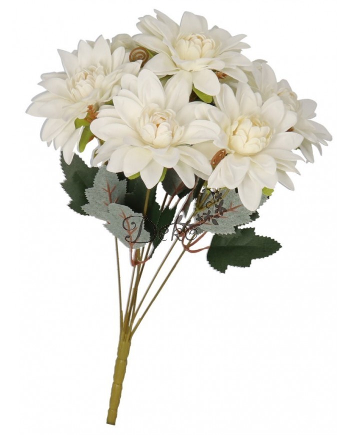 DALIA W BUKIECIE SZTUCZNE KWIATY JAK ŻYWE 42 CM DUŻY BUKIET GĘSTY