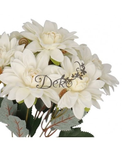 DALIA W BUKIECIE SZTUCZNE KWIATY JAK ŻYWE 42 CM DUŻY BUKIET GĘSTY