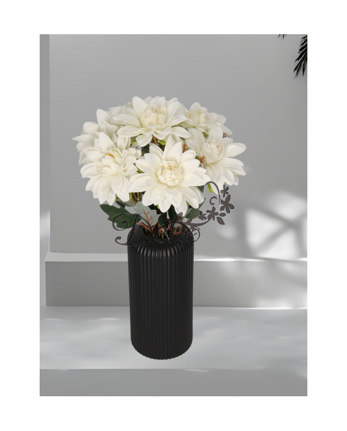 DALIA W BUKIECIE SZTUCZNE KWIATY JAK ŻYWE 42 CM DUŻY BUKIET GĘSTY