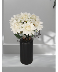 DALIA W BUKIECIE SZTUCZNE KWIATY JAK ŻYWE 42 CM DUŻY BUKIET GĘSTY