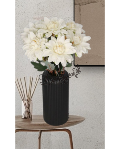 DALIA W BUKIECIE SZTUCZNE KWIATY JAK ŻYWE 42 CM DUŻY BUKIET GĘSTY