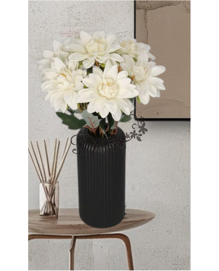 DALIA W BUKIECIE SZTUCZNE KWIATY JAK ŻYWE 42 CM DUŻY BUKIET GĘSTY