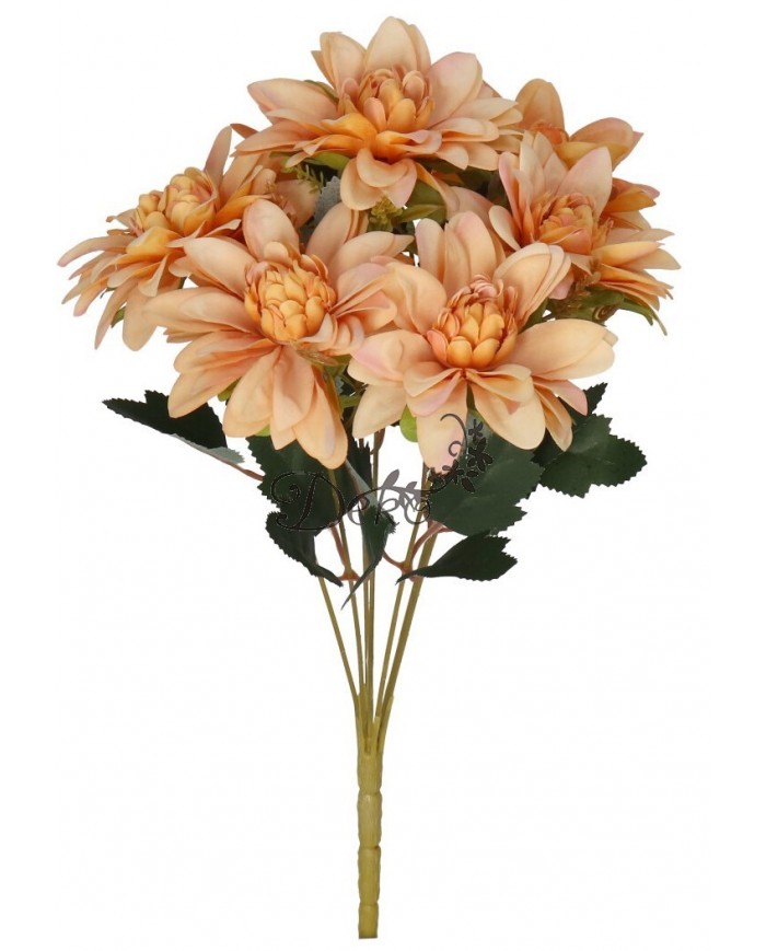 DALIA W BUKIECIE SZTUCZNE KWIATY JAK ŻYWE 42 CM DUŻY BUKIET GĘSTY