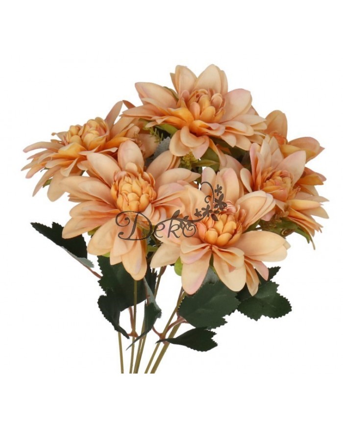 DALIA W BUKIECIE SZTUCZNE KWIATY JAK ŻYWE 42 CM DUŻY BUKIET GĘSTY