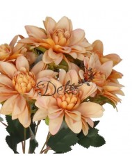 DALIA W BUKIECIE SZTUCZNE KWIATY JAK ŻYWE 42 CM DUŻY BUKIET GĘSTY