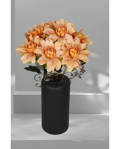 DALIA W BUKIECIE SZTUCZNE KWIATY JAK ŻYWE 42 CM DUŻY BUKIET GĘSTY