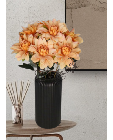 DALIA W BUKIECIE SZTUCZNE KWIATY JAK ŻYWE 42 CM DUŻY BUKIET GĘSTY