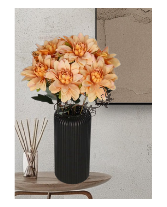 DALIA W BUKIECIE SZTUCZNE KWIATY JAK ŻYWE 42 CM DUŻY BUKIET GĘSTY