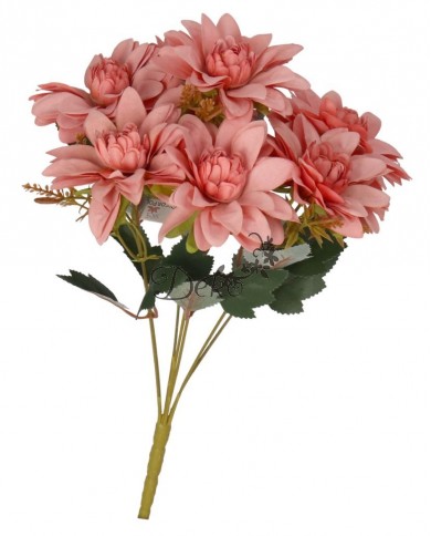 DALIA W BUKIECIE SZTUCZNE KWIATY JAK ŻYWE 42 CM DUŻY BUKIET GĘSTY