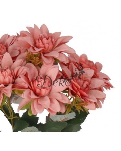 DALIA W BUKIECIE SZTUCZNE KWIATY JAK ŻYWE 42 CM DUŻY BUKIET GĘSTY