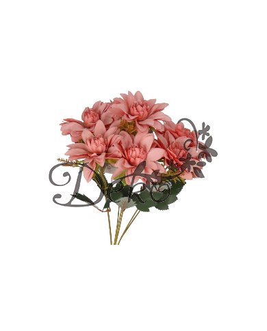 DALIA W BUKIECIE SZTUCZNE KWIATY JAK ŻYWE 42 CM DUŻY BUKIET GĘSTY