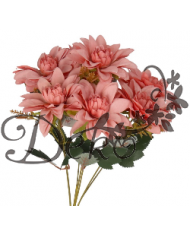 DALIA W BUKIECIE SZTUCZNE KWIATY JAK ŻYWE 42 CM DUŻY BUKIET GĘSTY