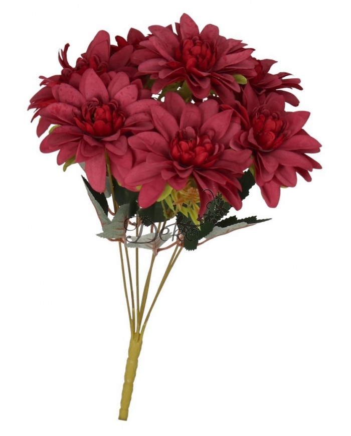 DALIA W BUKIECIE SZTUCZNE KWIATY JAK ŻYWE 42 CM DUŻY BUKIET GĘSTY