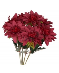 DALIA W BUKIECIE SZTUCZNE KWIATY JAK ŻYWE 42 CM DUŻY BUKIET GĘSTY