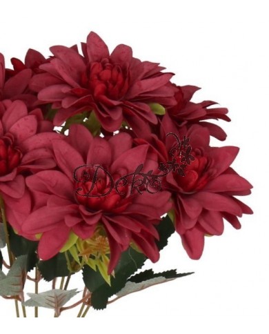 DALIA W BUKIECIE SZTUCZNE KWIATY JAK ŻYWE 42 CM DUŻY BUKIET GĘSTY