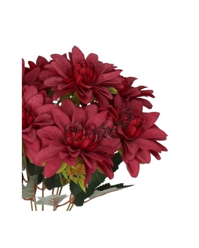 DALIA W BUKIECIE SZTUCZNE KWIATY JAK ŻYWE 42 CM DUŻY BUKIET GĘSTY