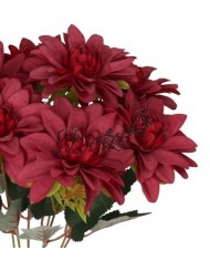 DALIA W BUKIECIE SZTUCZNE KWIATY JAK ŻYWE 42 CM DUŻY BUKIET GĘSTY