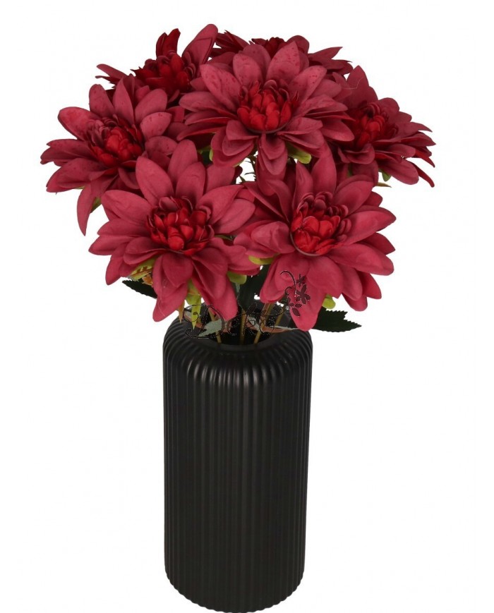 DALIA W BUKIECIE SZTUCZNE KWIATY JAK ŻYWE 42 CM DUŻY BUKIET GĘSTY