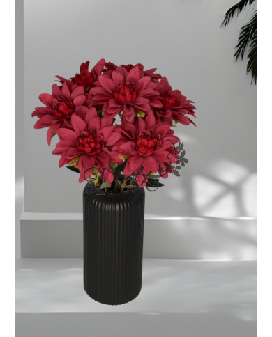 DALIA W BUKIECIE SZTUCZNE KWIATY JAK ŻYWE 42 CM DUŻY BUKIET GĘSTY