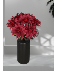 DALIA W BUKIECIE SZTUCZNE KWIATY JAK ŻYWE 42 CM DUŻY BUKIET GĘSTY