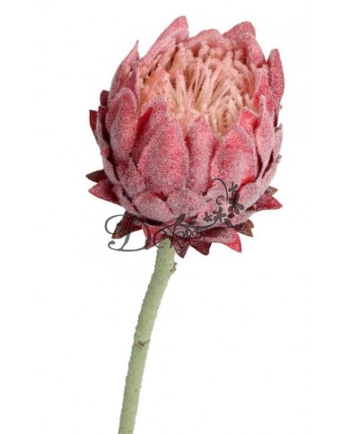 KARCZOCH SZTUCZNY PIANKOWY PROTEA SZTUCZNE KWIATY OMSZAŁY 64CM PREMIUM