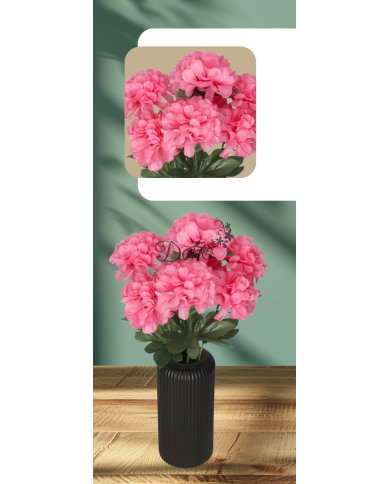 DALIA BUKIET KWIATÓW DUŻY GĘSTY SZTUCZNE KWIATY 44CM