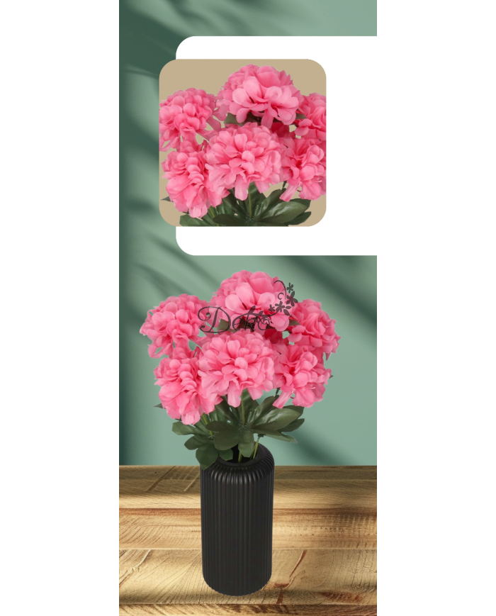 DALIA BUKIET KWIATÓW DUŻY GĘSTY SZTUCZNE KWIATY 44CM