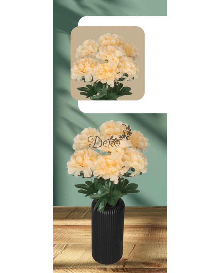 DALIA BUKIET KWIATÓW DUŻY GĘSTY SZTUCZNE KWIATY 44CM