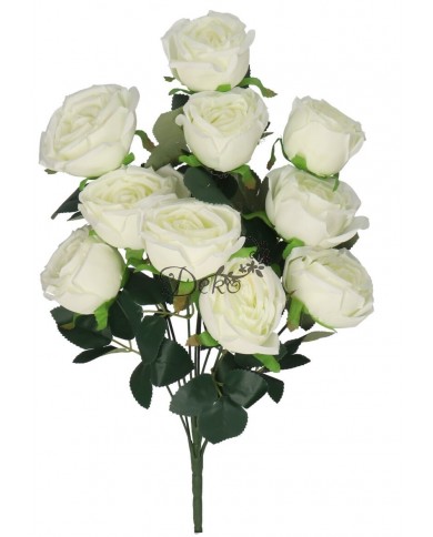 RÓŻA RÓŻE W BUKIECIE SZTUCZNE KWIATY JAK ŻYWE 50 CM DUŻY BUKIET GĘSTY