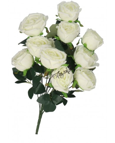 RÓŻA RÓŻE W BUKIECIE SZTUCZNE KWIATY JAK ŻYWE 50 CM DUŻY BUKIET GĘSTY