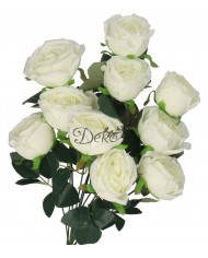 RÓŻA RÓŻE W BUKIECIE SZTUCZNE KWIATY JAK ŻYWE 55 CM DUŻY BUKIET GĘSTY