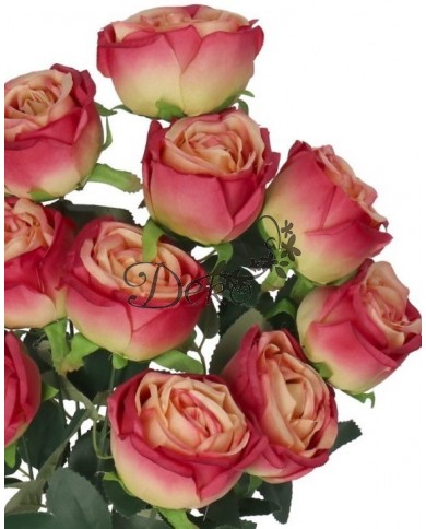 RÓŻA RÓŻE W BUKIECIE SZTUCZNE KWIATY JAK ŻYWE 50 CM DUŻY BUKIET GĘSTY