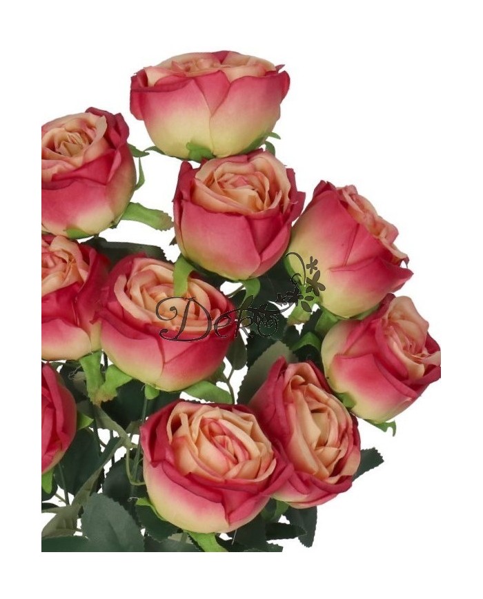 RÓŻA RÓŻE W BUKIECIE SZTUCZNE KWIATY JAK ŻYWE 50 CM DUŻY BUKIET GĘSTY