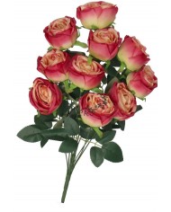 RÓŻA RÓŻE W BUKIECIE SZTUCZNE KWIATY JAK ŻYWE 50 CM DUŻY BUKIET GĘSTY