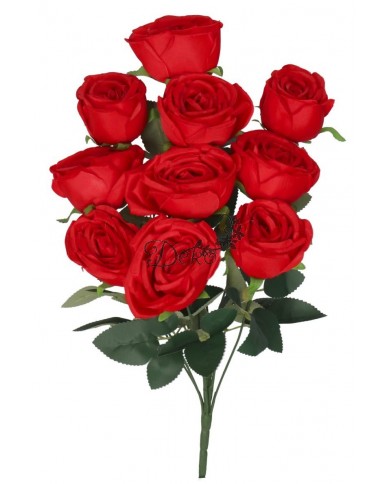RÓŻA RÓŻE W BUKIECIE SZTUCZNE KWIATY JAK ŻYWE 50 CM DUŻY BUKIET GĘSTY