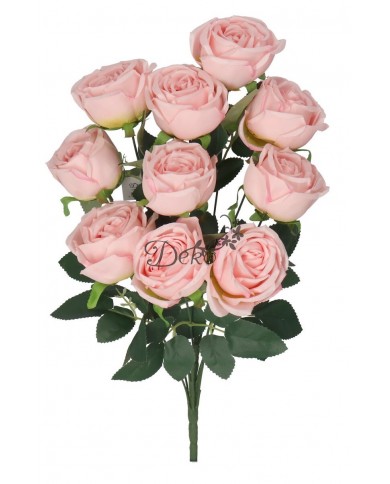 RÓŻA RÓŻE W BUKIECIE SZTUCZNE KWIATY JAK ŻYWE 50 CM DUŻY BUKIET GĘSTY
