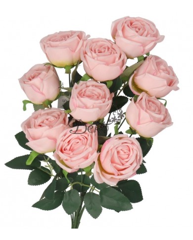 RÓŻA RÓŻE W BUKIECIE SZTUCZNE KWIATY JAK ŻYWE 50 CM DUŻY BUKIET GĘSTY