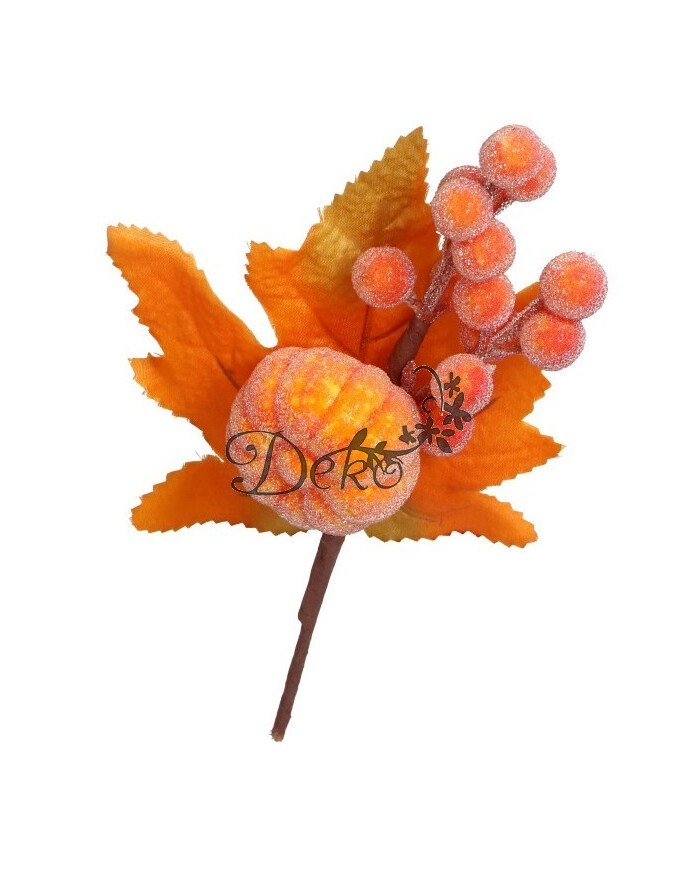 GAŁĄZKA DEKORACYJNA GŁÓG 1SZT GAŁĄZKI JESIENNE DYNIA 24CM