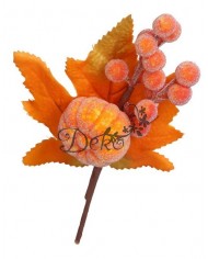 GAŁĄZKA DEKORACYJNA GŁÓG 1SZT GAŁĄZKI JESIENNE DYNIA 24CM