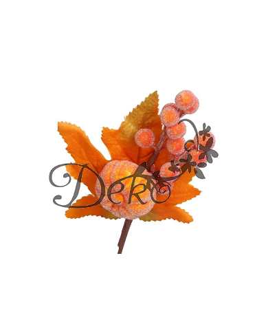 GAŁĄZKA DEKORACYJNA GŁÓG 1SZT GAŁĄZKI JESIENNE DYNIA 24CM