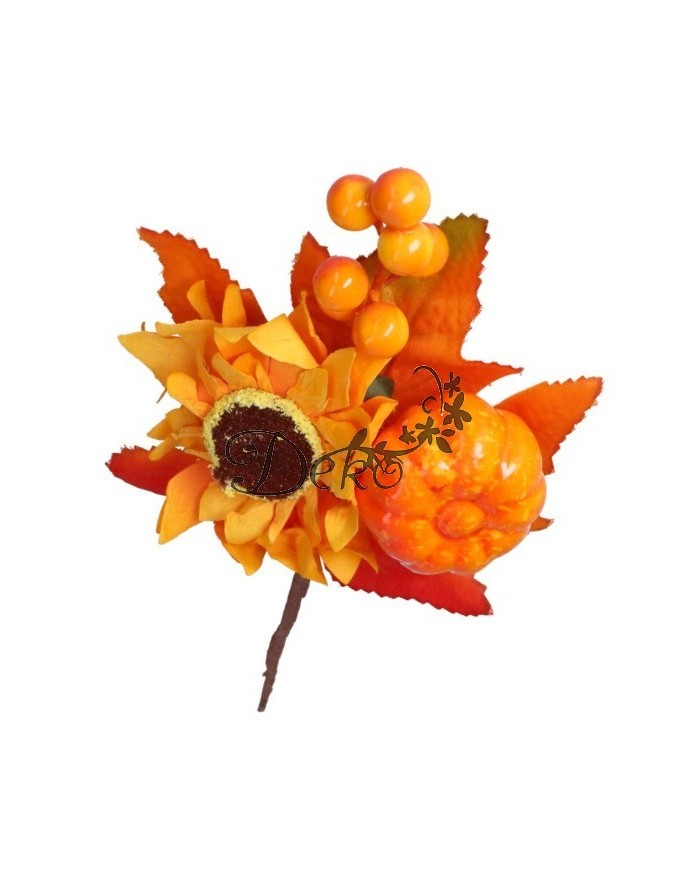 GAŁĄZKA DEKORACYJNA GŁÓG 1SZT GAŁĄZKI JESIENNE DYNIA 21CM