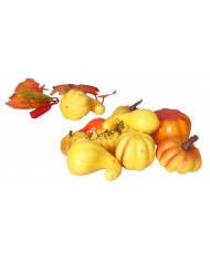 SZTUCZNE DYNIE DEKORACJE JESIENNE DUŻY ZESTAW JESIEŃ 14SZT