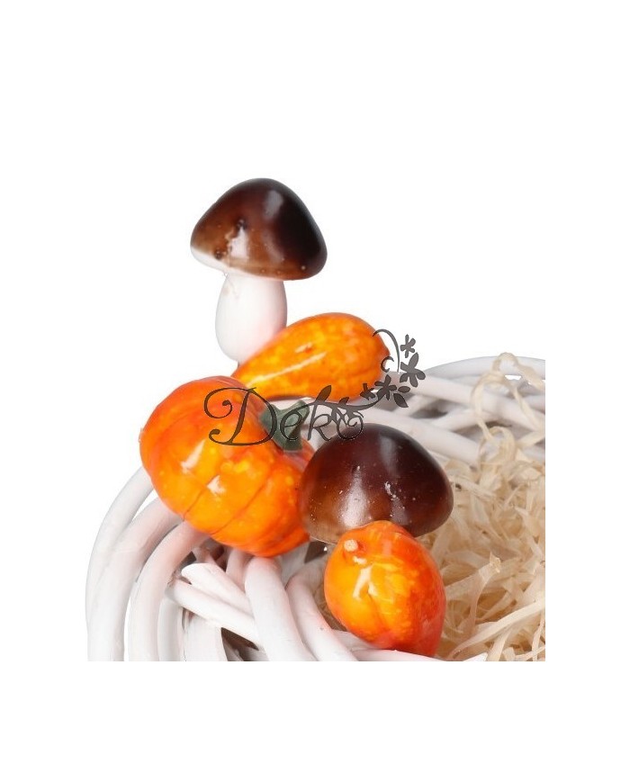 GRZYBKI DEKORACYJNE NA PIKU 6SZT OZDOBA DEKORACJA STROIK