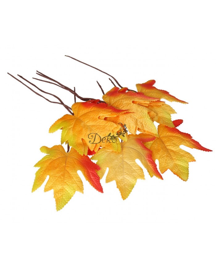 SZTUCZNE KWIATY ROŚLINY LIŚCIE KLONU LIŚCIE NA PIKU 9SZT.