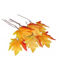 SZTUCZNE KWIATY ROŚLINY LIŚCIE KLONU LIŚCIE NA PIKU 9SZT.